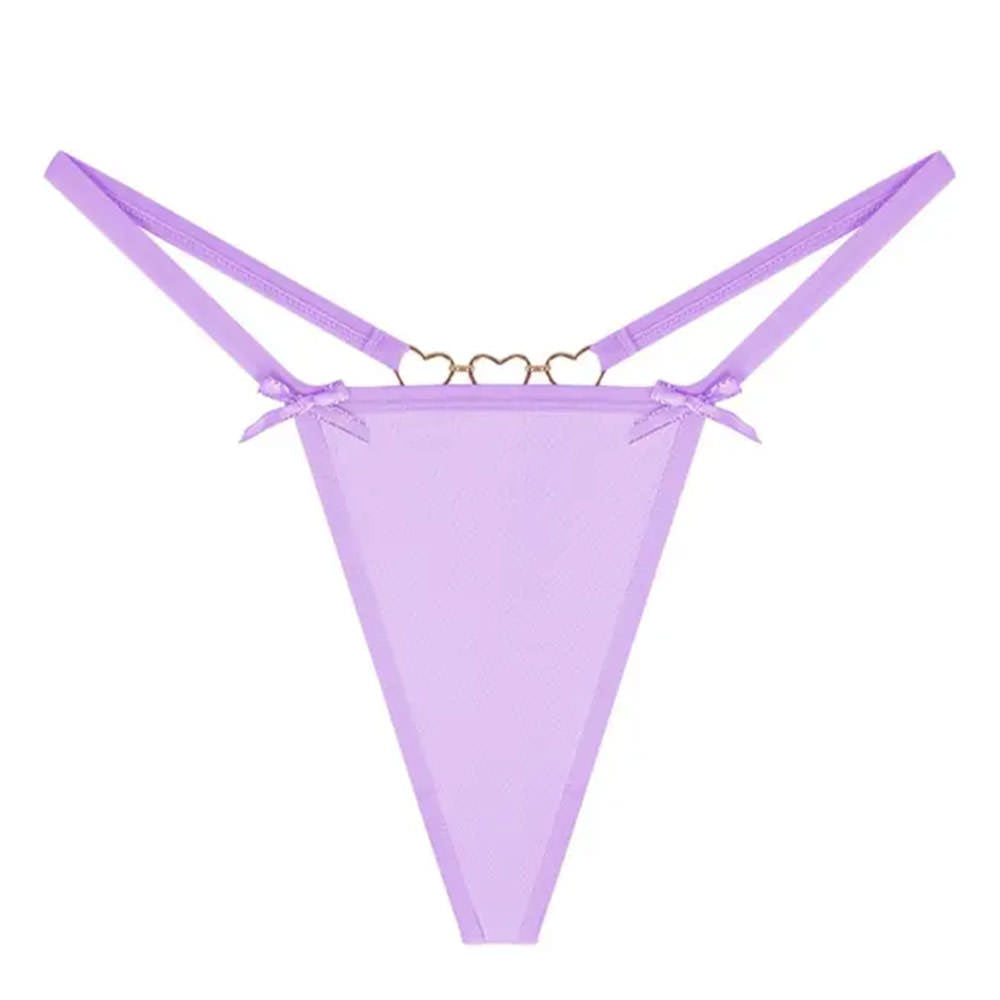 HEART ACCENT LOVE BITES THONG PANTY THREE SIZES