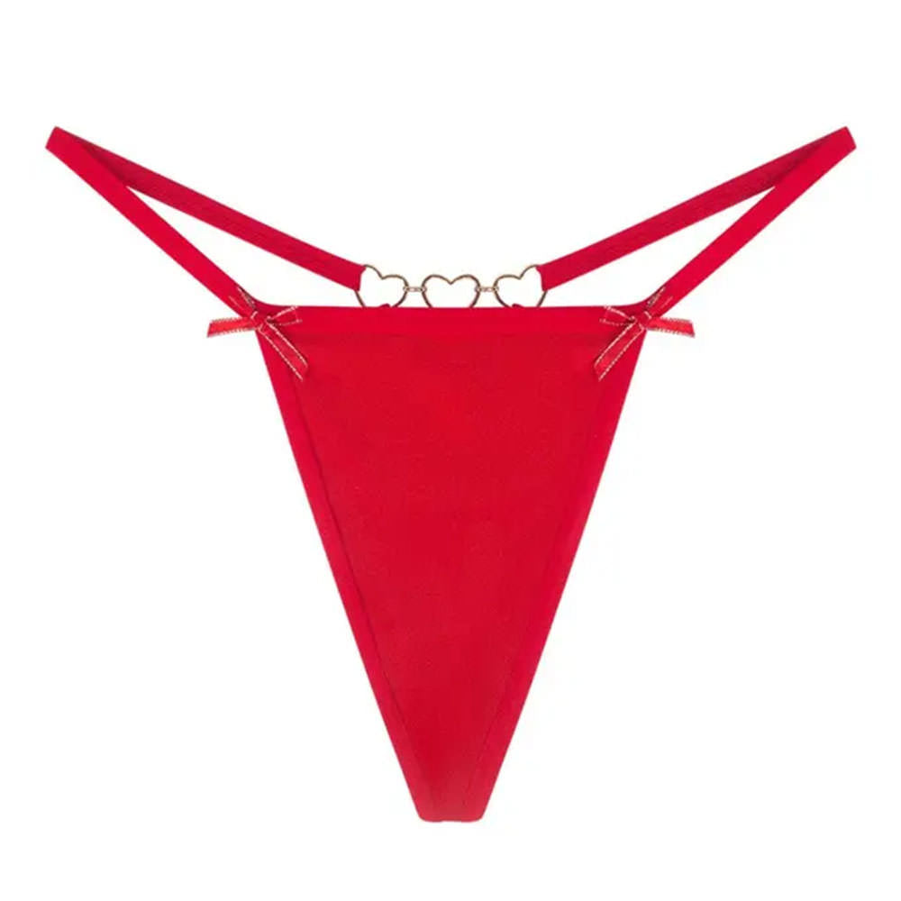 HEART ACCENT LOVE BITES THONG PANTY THREE SIZES