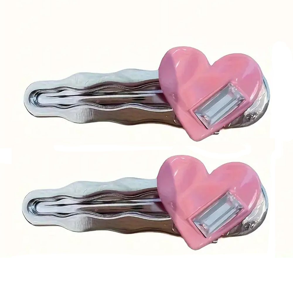 HEART HAIR CLIPS TWO PIECE KOREAN STYLE HEART