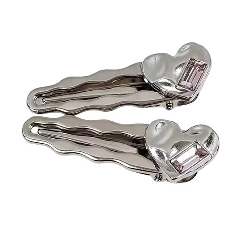 HEART HAIR CLIPS TWO PIECE KOREAN STYLE HEART