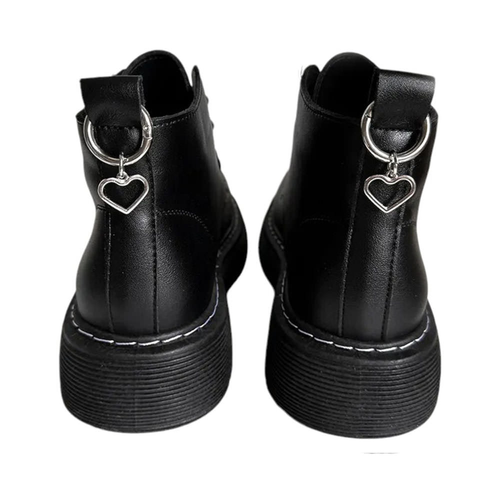 HEART PENDANT BOOT CHARMS PAIR DECORATIVE BOOT ELEMENTS