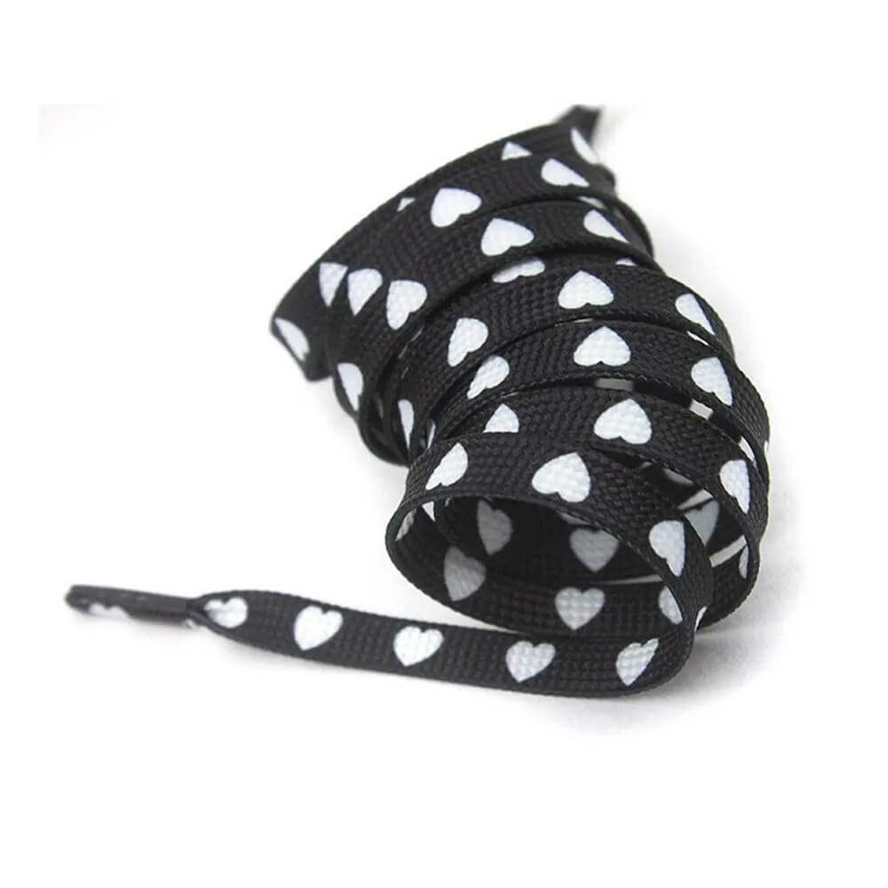 HEART PRINT SHOE LACES PERFECT FIT