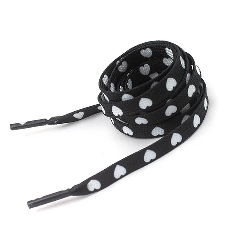 HEART PRINT SHOE LACES PERFECT FIT