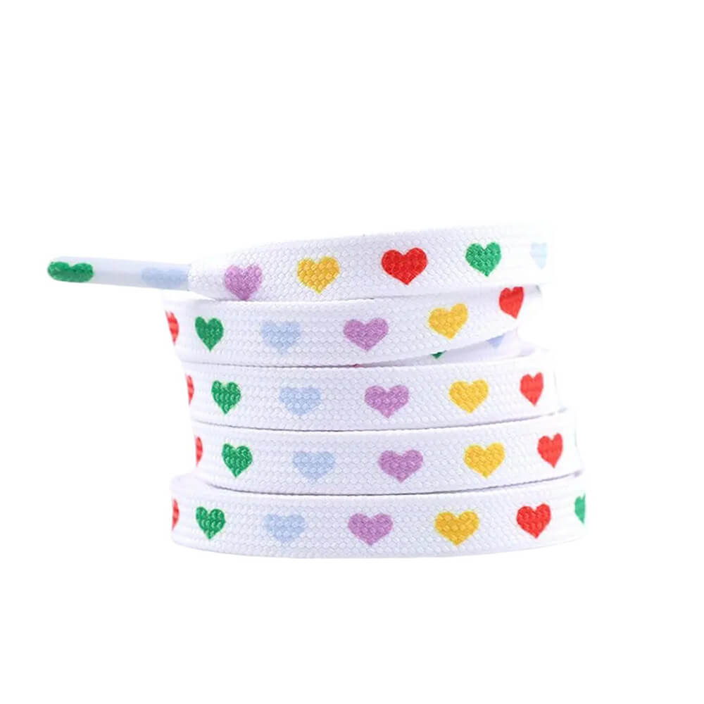 HEART PRINT SHOE LACES PERFECT FIT