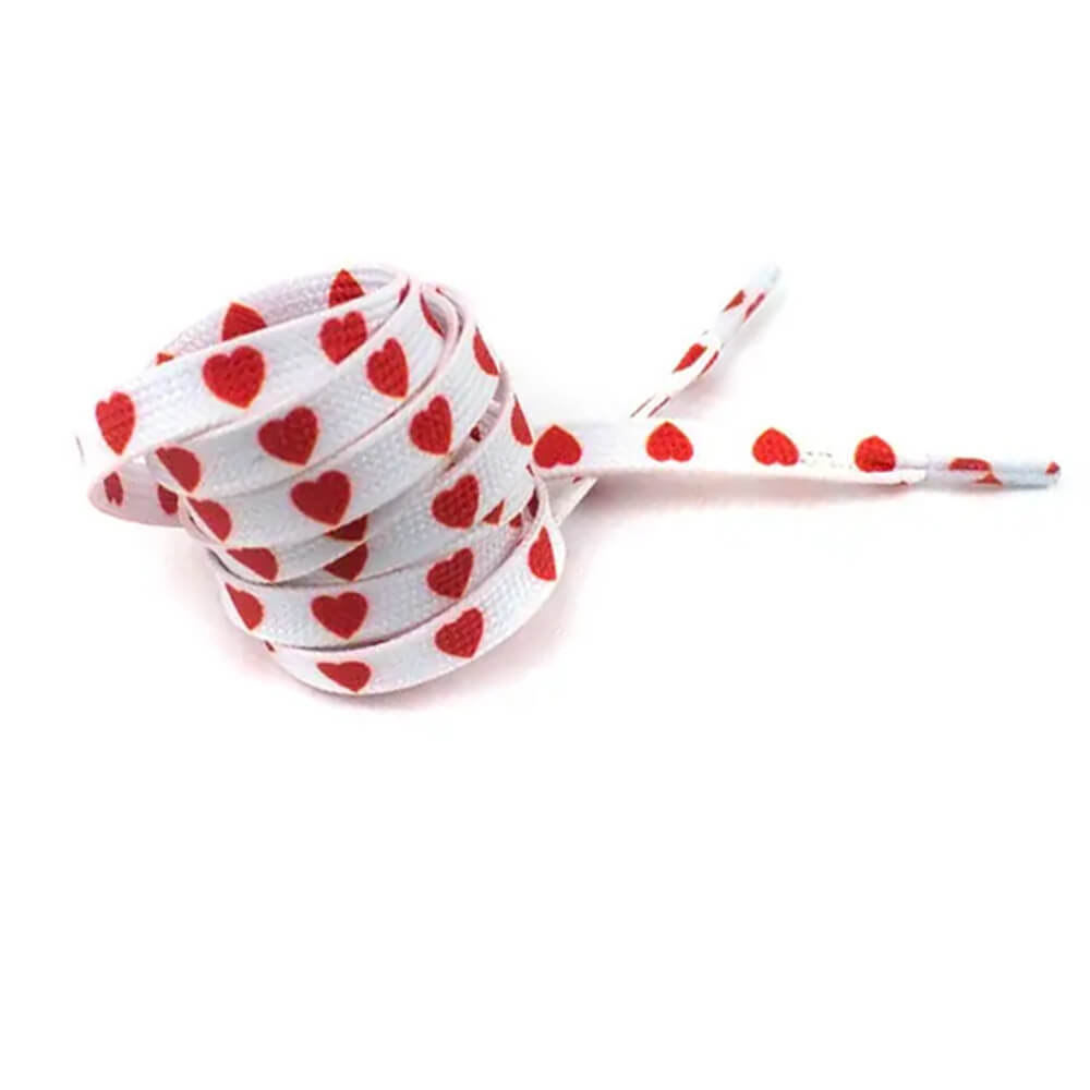 HEART PRINT SHOE LACES PERFECT FIT
