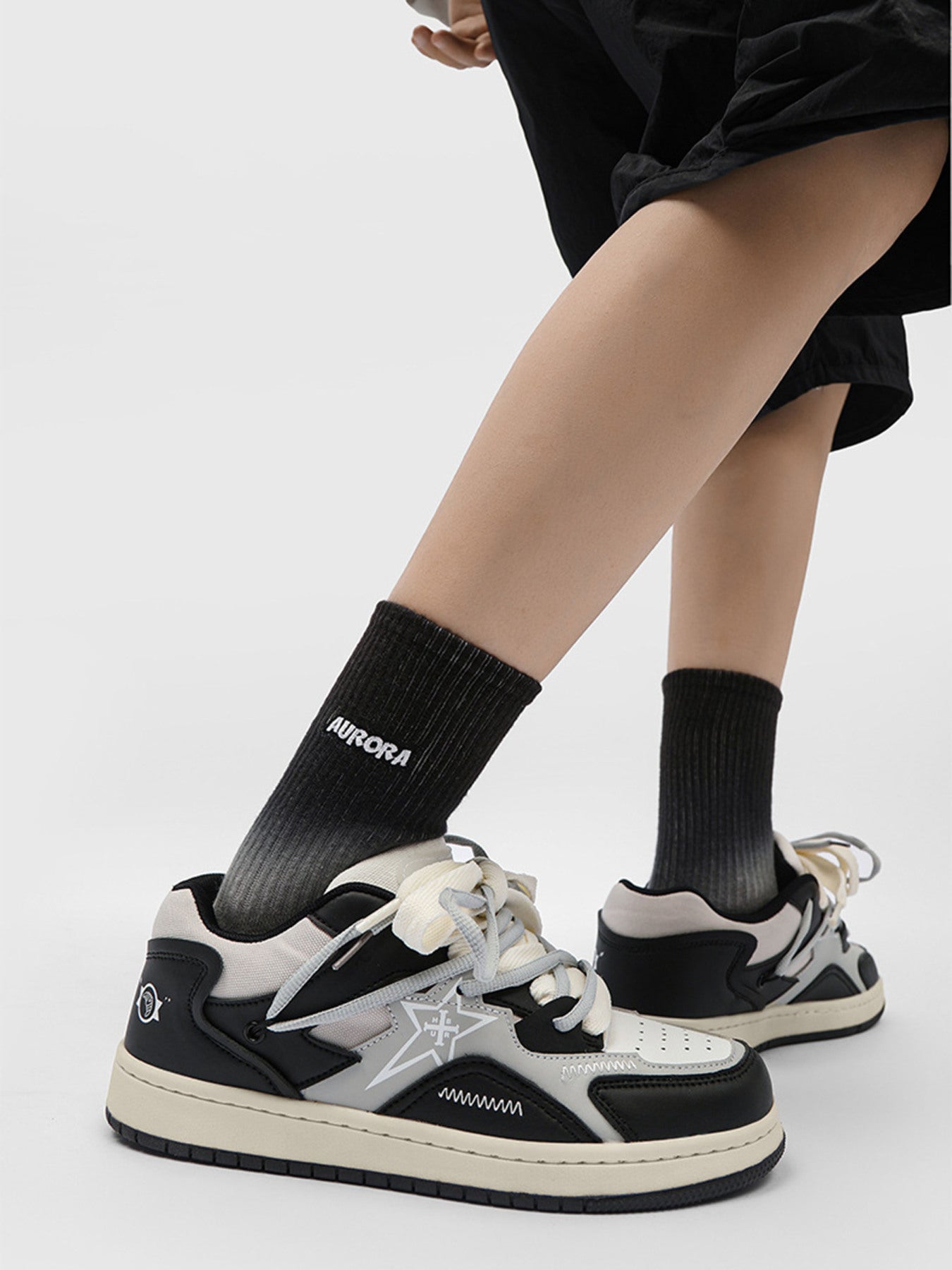 HIGH-TOP SNEAKERS SP230918PKDP WITH RUBBER OUTSOLE