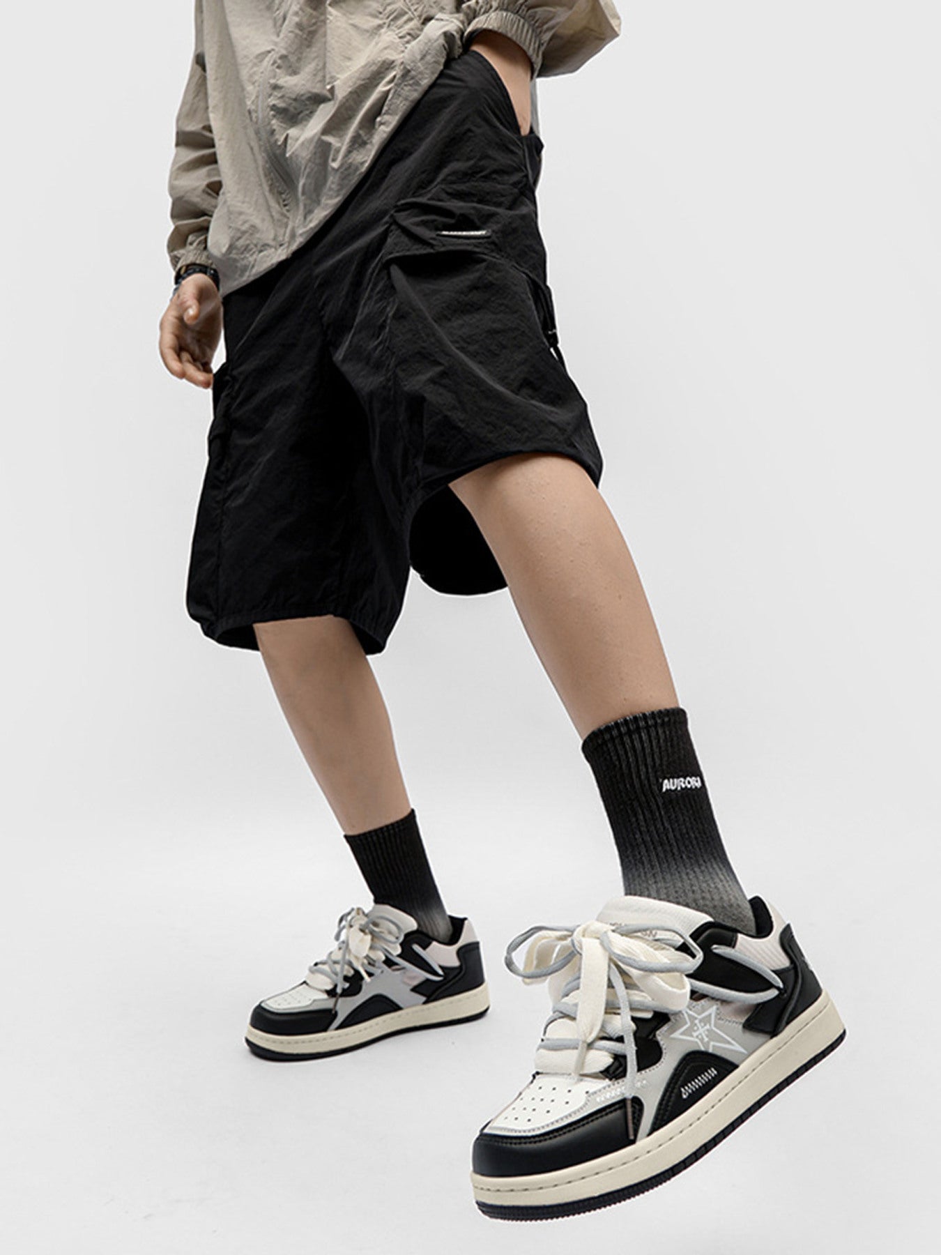 HIGH-TOP SNEAKERS SP230918PKDP WITH RUBBER OUTSOLE