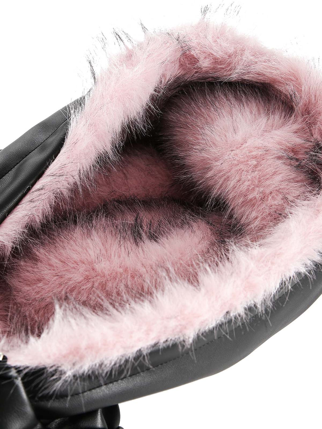 HOODED JACKET WITH PINK FAUX FUR LINING - STYLISH HOODED JACKET