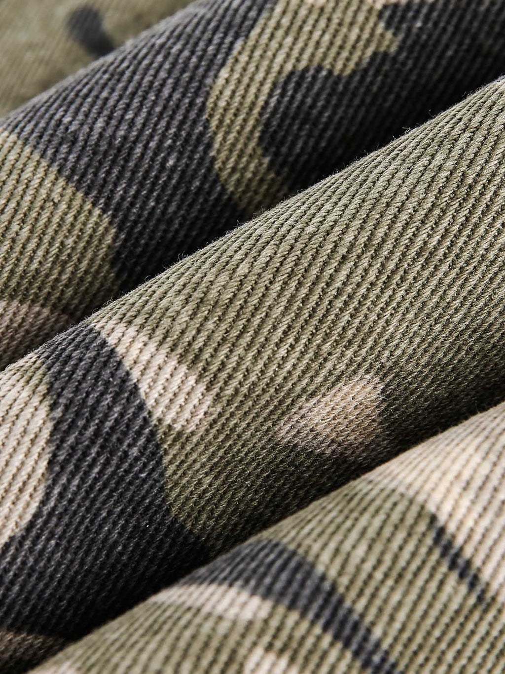 HOODED LONG SLEEVE CAMOUFLAGE JACKET WITH FUR-LINED HOOD