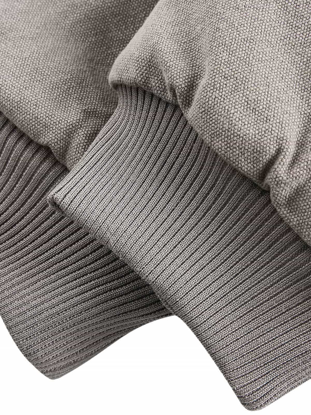 HOODED LONG SLEEVE JACKET WITH GRAY FAUX FUR LINING