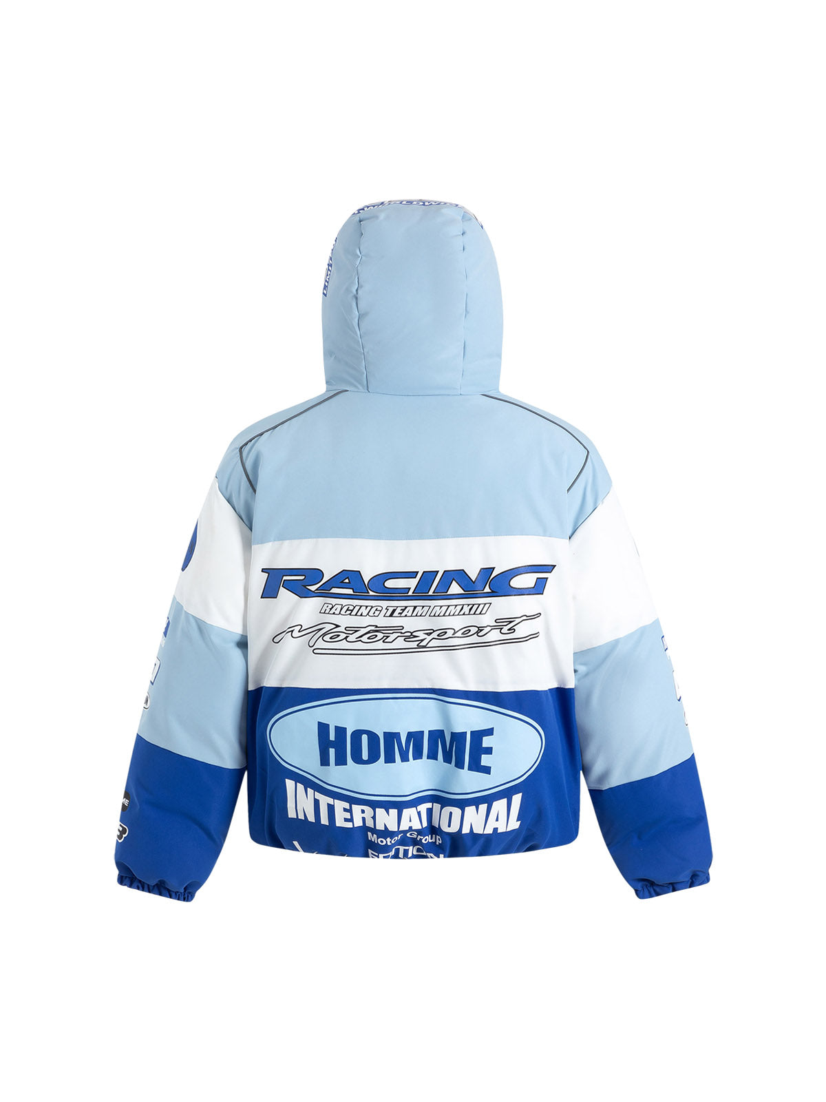 HOODED LONG SLEEVE RACING-THEMED JACKET FOR LEISURE ACTIVITIES