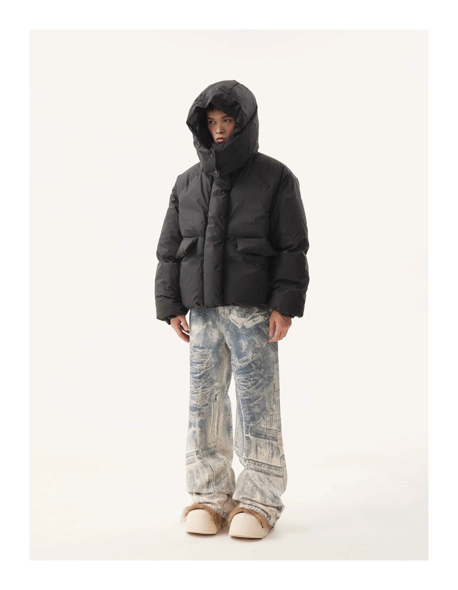 HOODED PUFFER JACKET