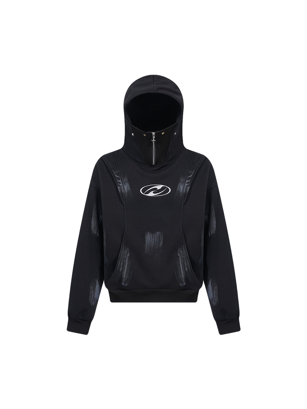 HOODED TERRY CLOTH SWEATSHIRT WITH ZIPPER