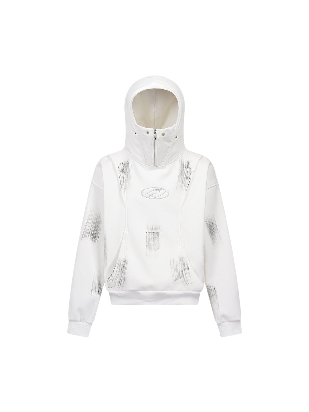 HOODED TERRY CLOTH SWEATSHIRT WITH ZIPPER