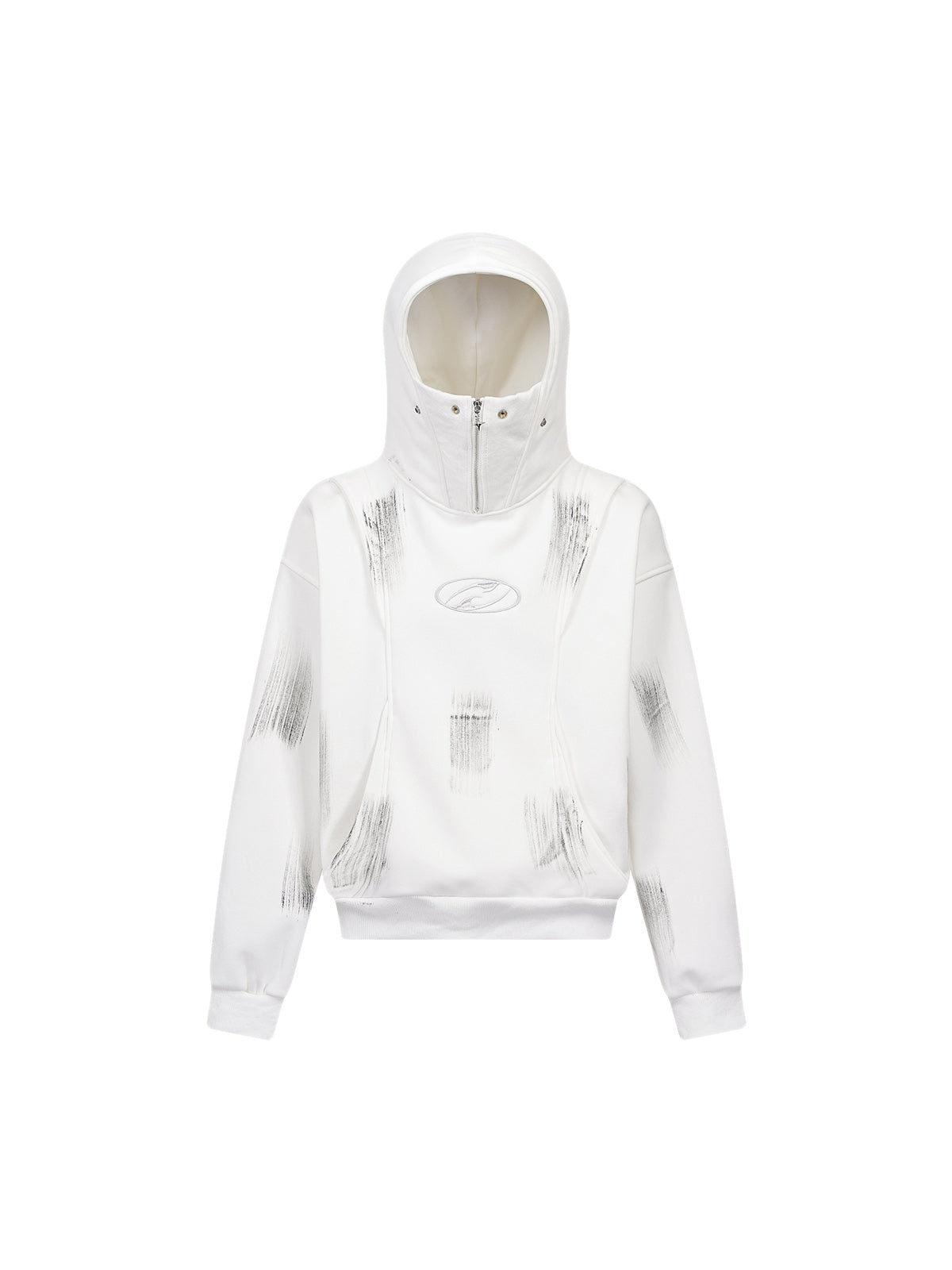 HOODED TERRY CLOTH SWEATSHIRT WITH ZIPPER