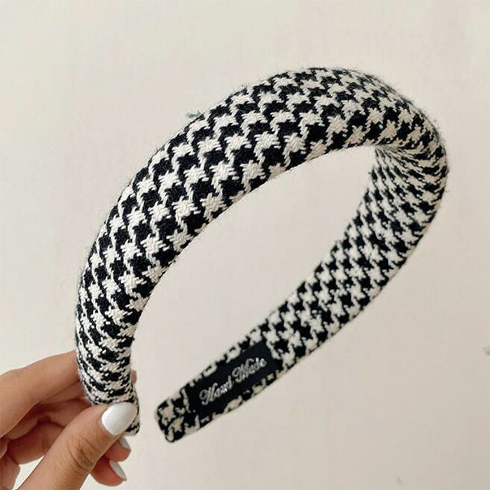 HOUNDSTOOTH PATTERNED HEADBANDS SET OF TWO FASHION ACCESSORIES