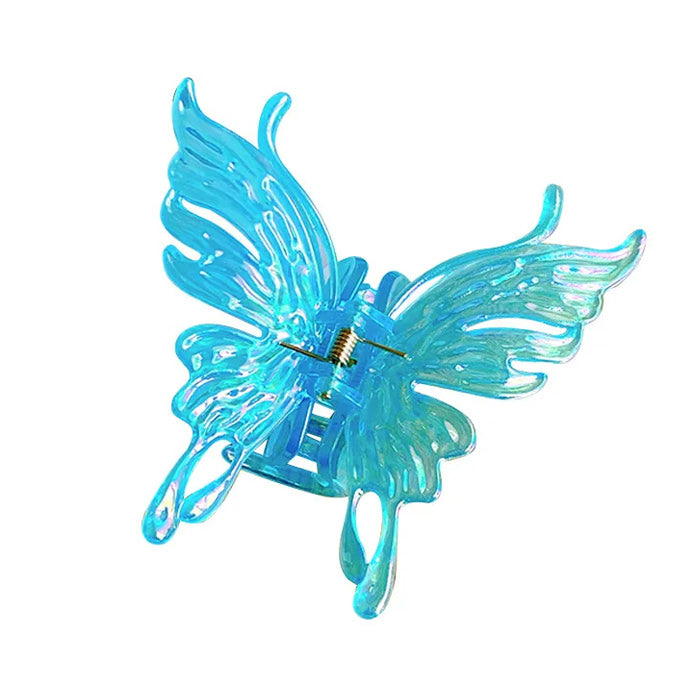 IRIDESCENT BLUE BUTTERFLY HAIR CLIP FOR WOMEN AND GIRLS