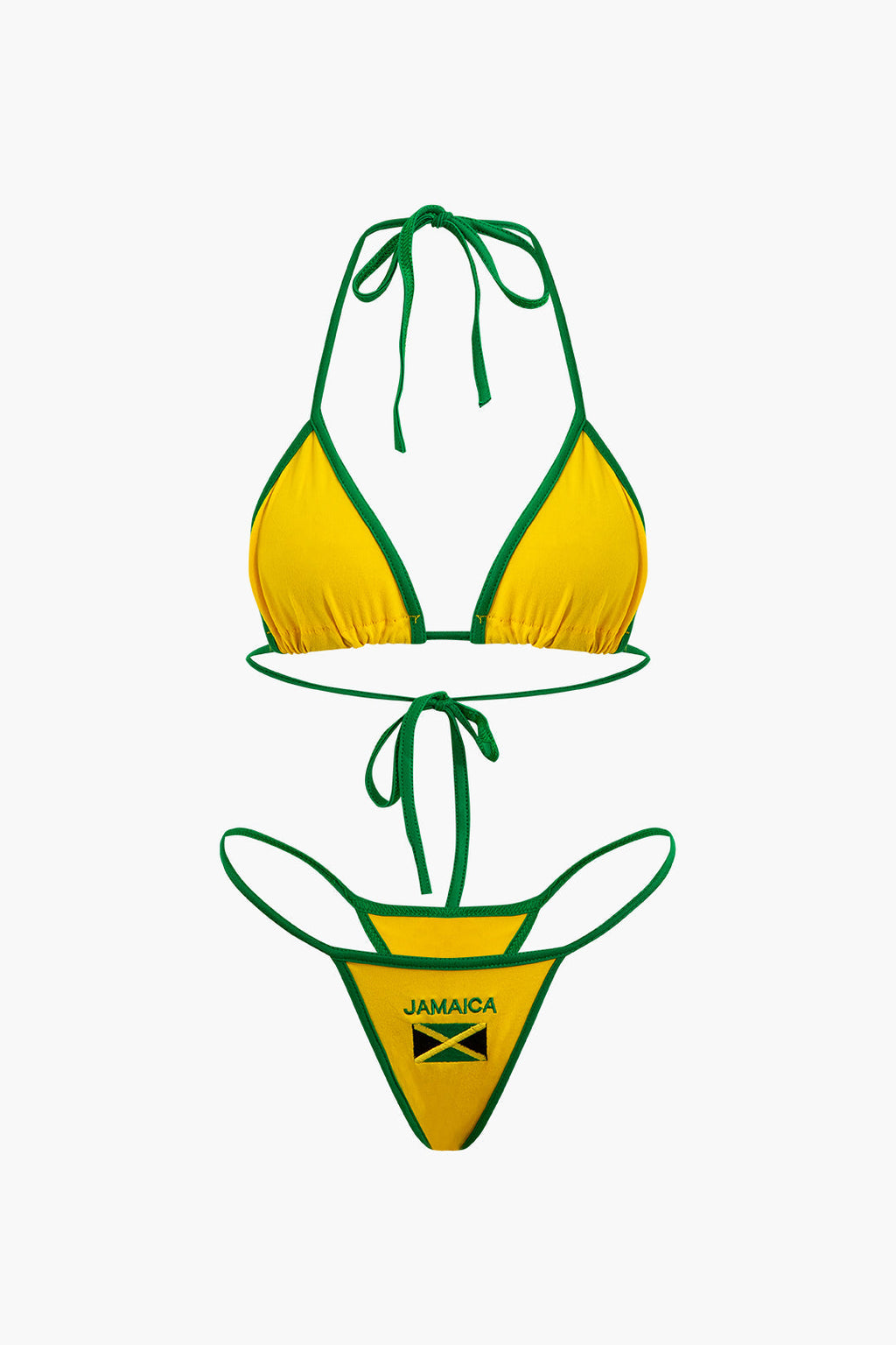 JAMAICAN FLAG BIKINI SET - PREMIUM MILK SILK HOLIDAY SWIMWEAR