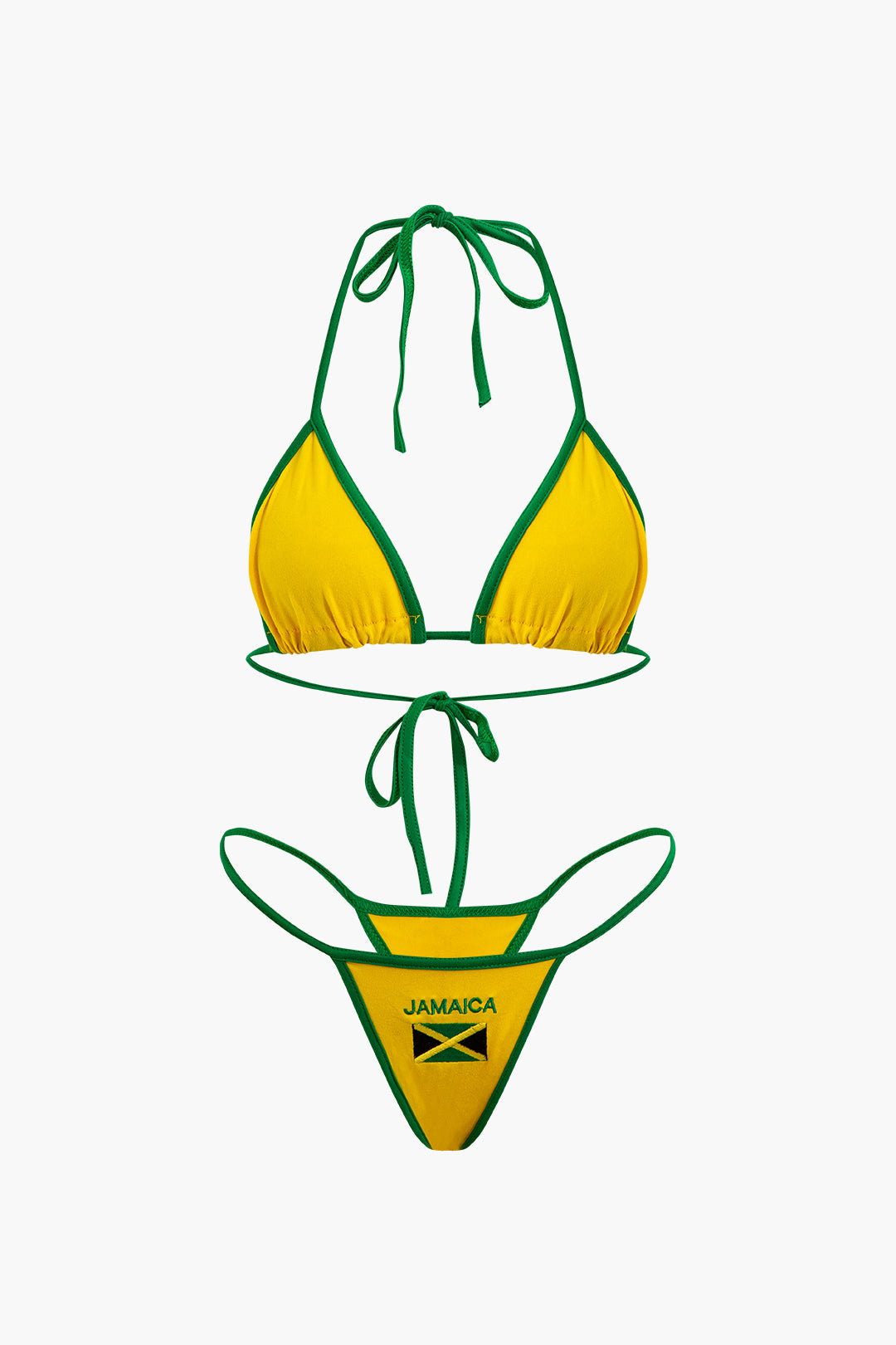 JAMAICAN FLAG BIKINI SET - PREMIUM MILK SILK HOLIDAY SWIMWEAR