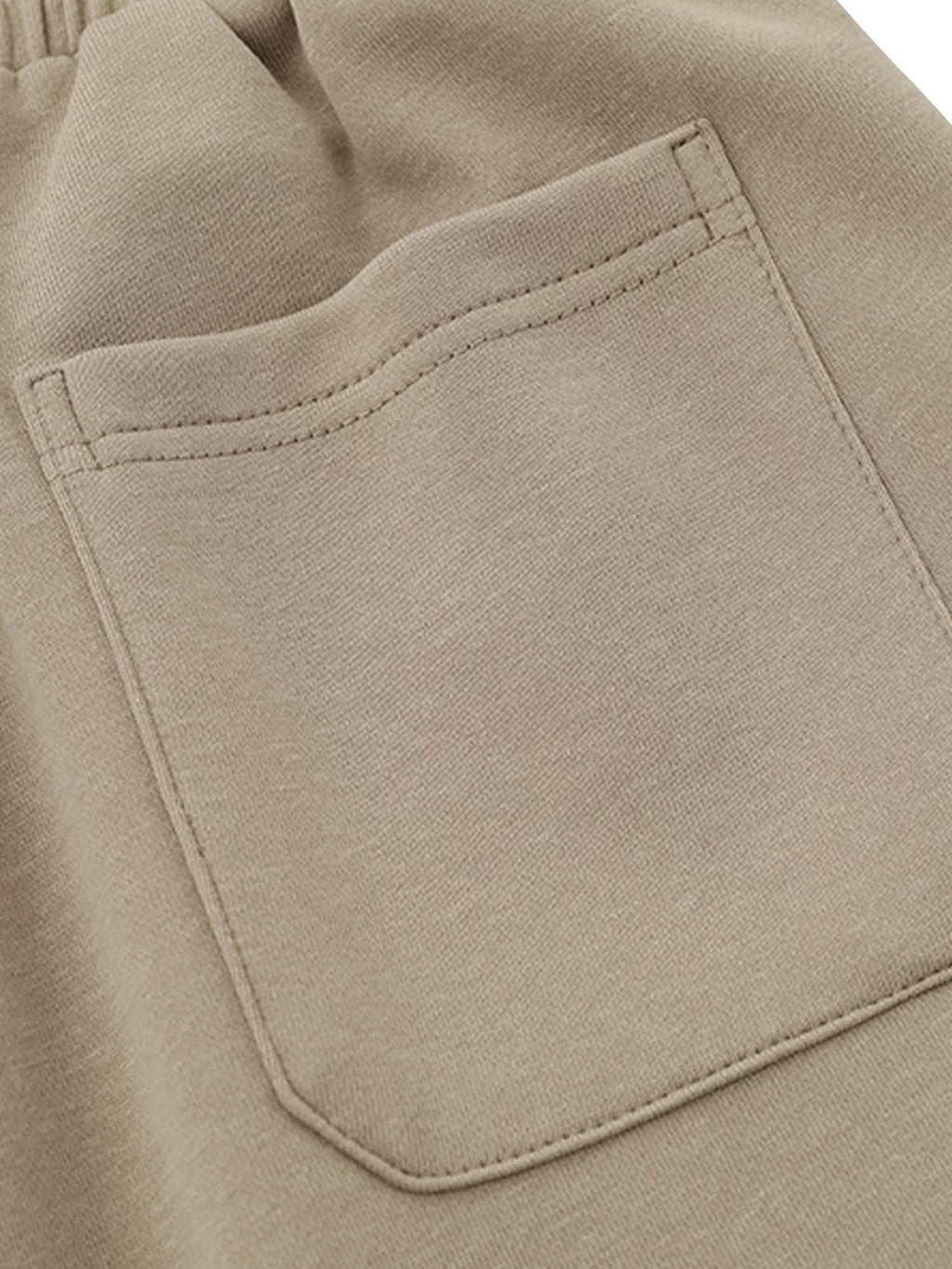 KHAKI BARBED WIRE SHORTS MID WAIST STRAIGHT LEG DESIGN