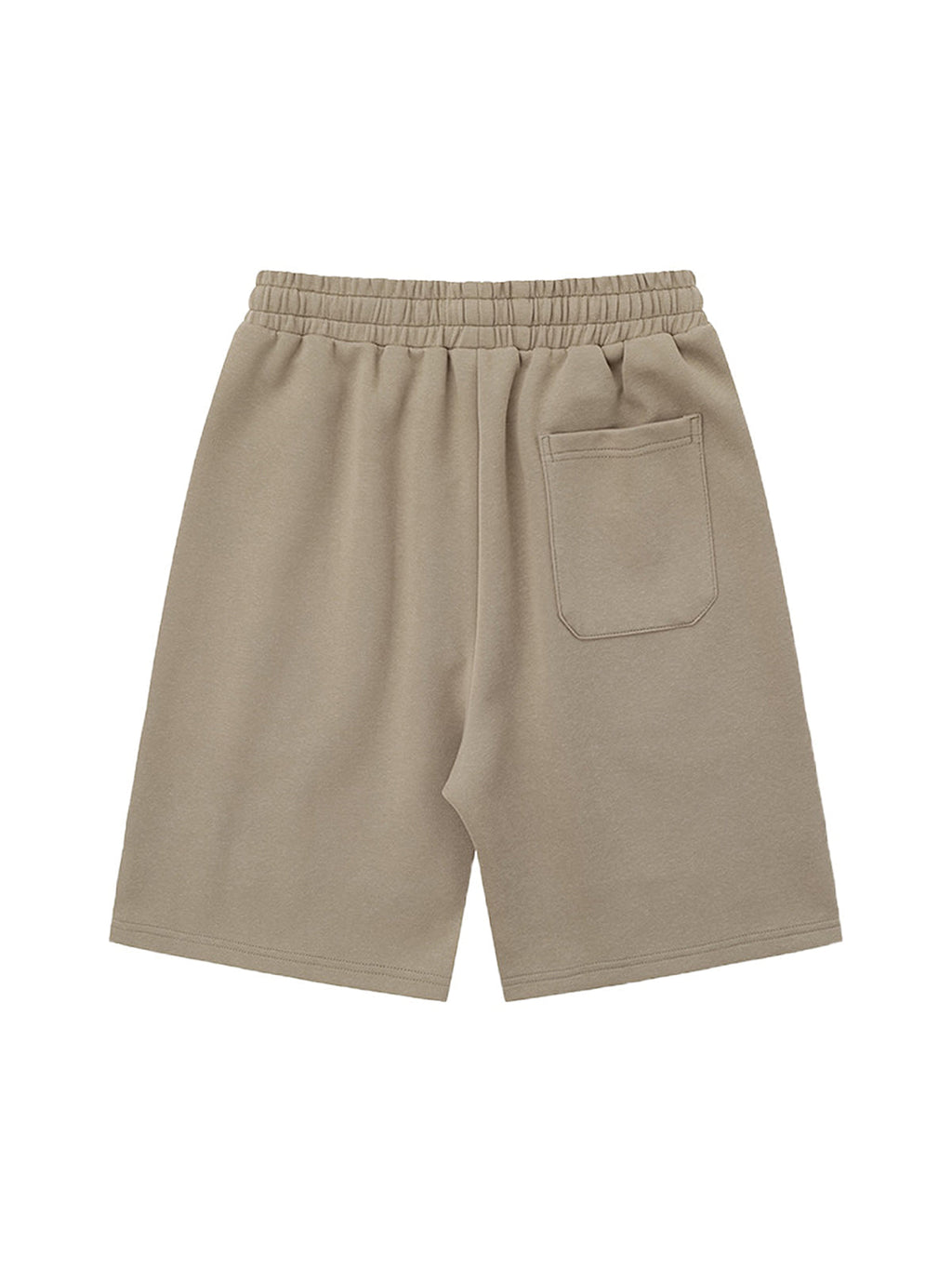 KHAKI BARBED WIRE SHORTS MID WAIST STRAIGHT LEG DESIGN
