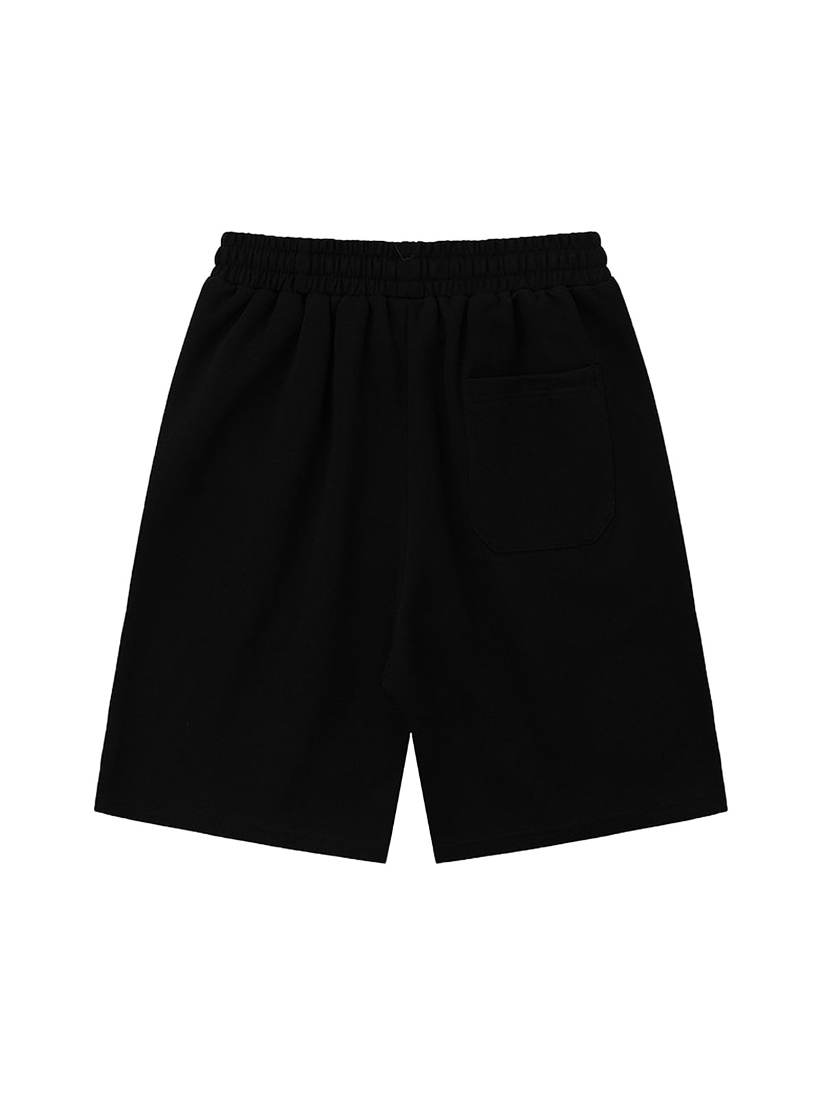 KHAKI BARBED WIRE SHORTS MID WAIST STRAIGHT LEG DESIGN