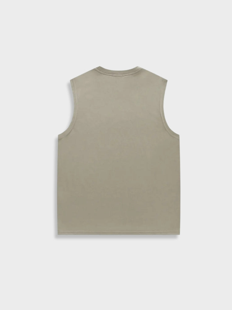 KHAKI SLEEVELESS T-SHIRT HOPE TANKTOP FOR ALL-DAY COMFORT