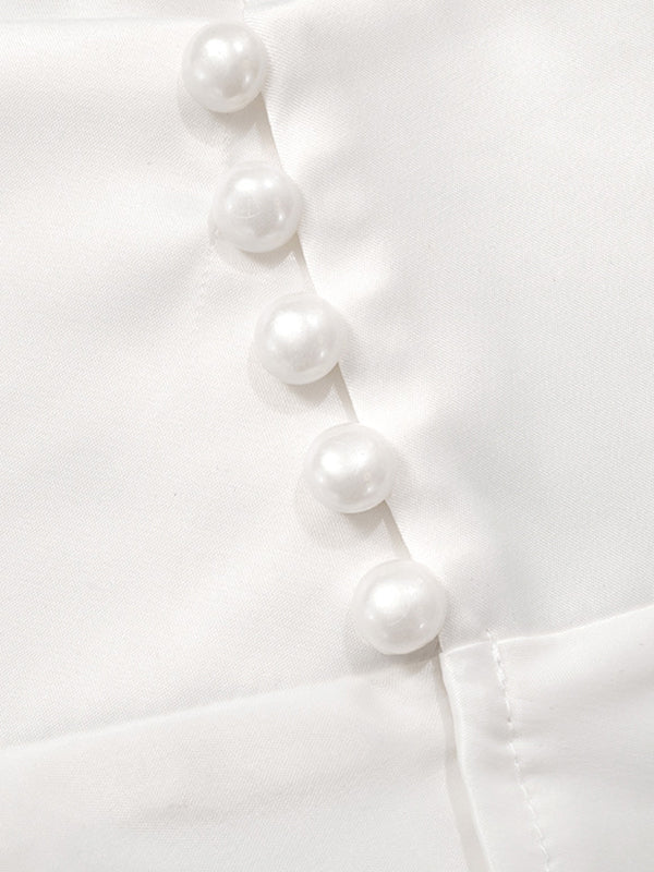 KNIT TURTLENECK CROP TOP AND SATIN MINI SKIRT SET WITH VINTAGE RUFFLE MINI