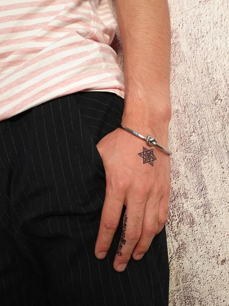 KNOT CUFF BRACELET VINTAGE STAINLESS STEEL ACCESSORY