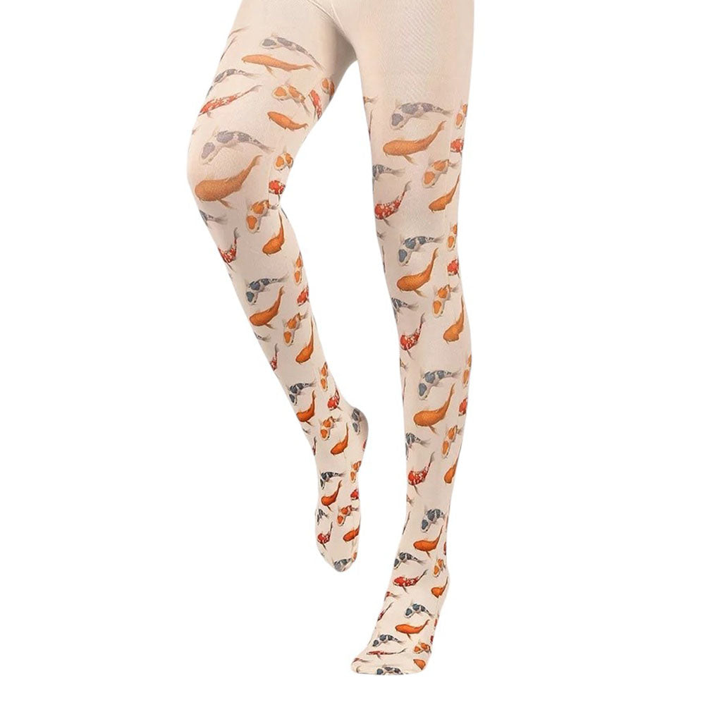 KOI FISH PRINT TIGHTS VERSIFIT FISH PRINT AESTHETIC