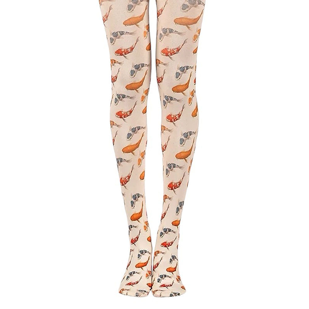 KOI FISH PRINT TIGHTS VERSIFIT FISH PRINT AESTHETIC