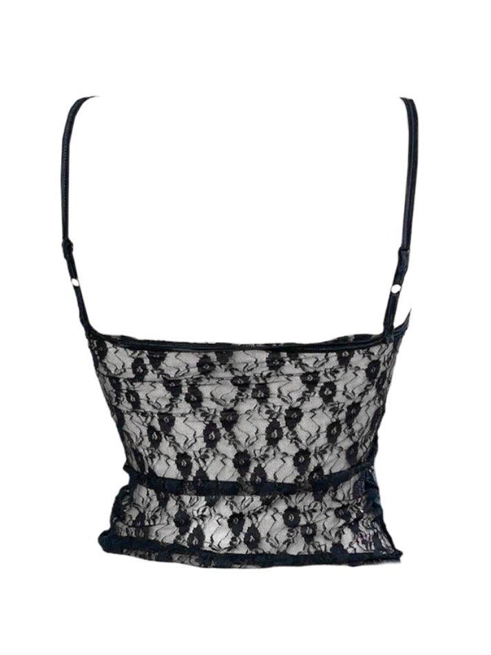 LACE CAMISOLE BLACK LACE ALLURE SLIM FIT