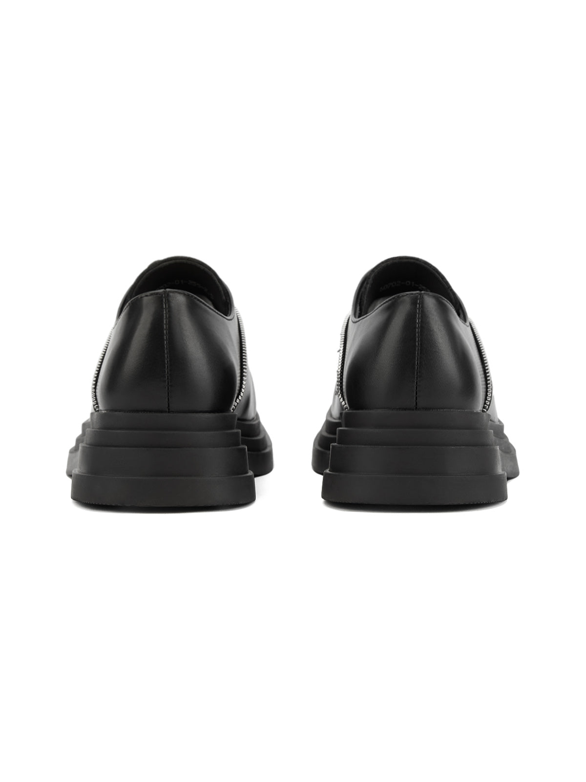 LACE-UP SHOES WITH ZIPPER DETAIL AND LEATHER NON-SLIP RUBBER OUTSOLE