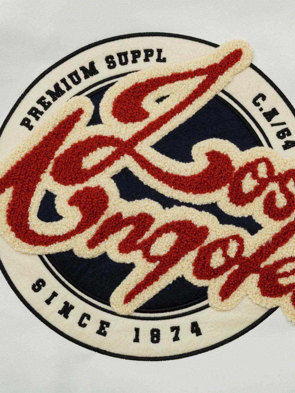 LAPEL COLLAR EMBROIDERED LONG SLEEVE SHIRT FOR MEN IN STREETWEAR STYLE