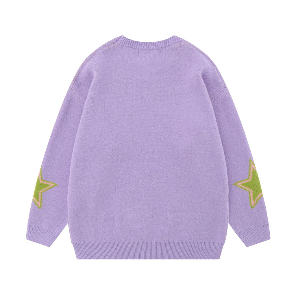 LAVENDER SWEATSHIRT WITH GREEN LETTERING