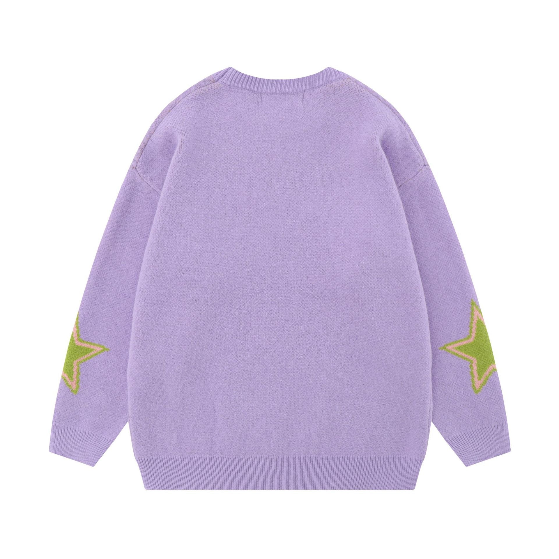 LAVENDER SWEATSHIRT WITH GREEN LETTERING