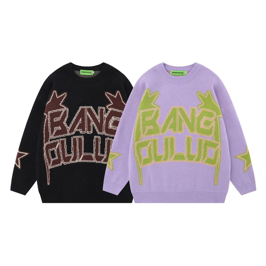 LAVENDER SWEATSHIRT WITH GREEN LETTERING