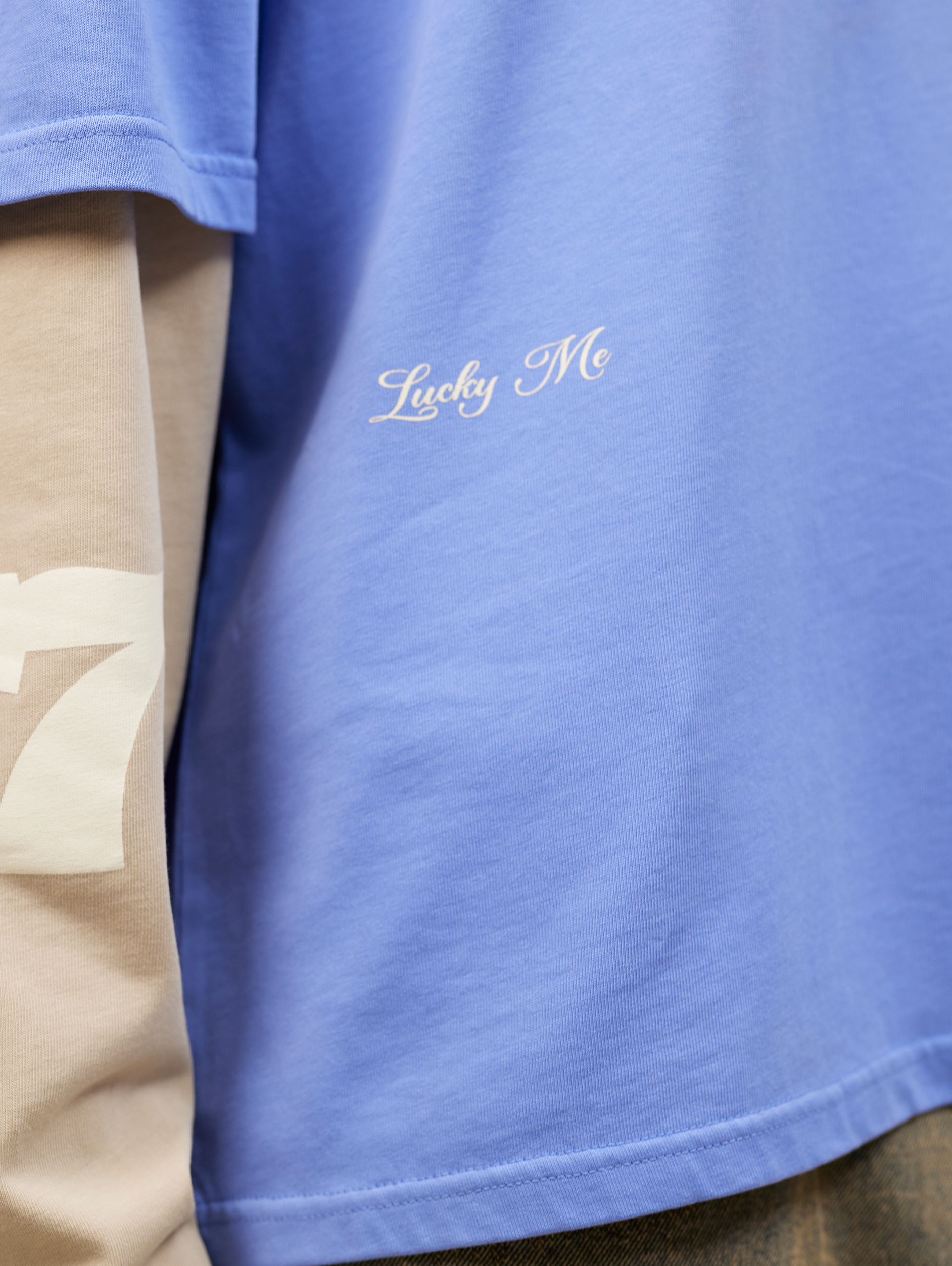 LAYERED LOOK T-SHIRT WITH SUPERIOR SCREEN PRINT DESIGN