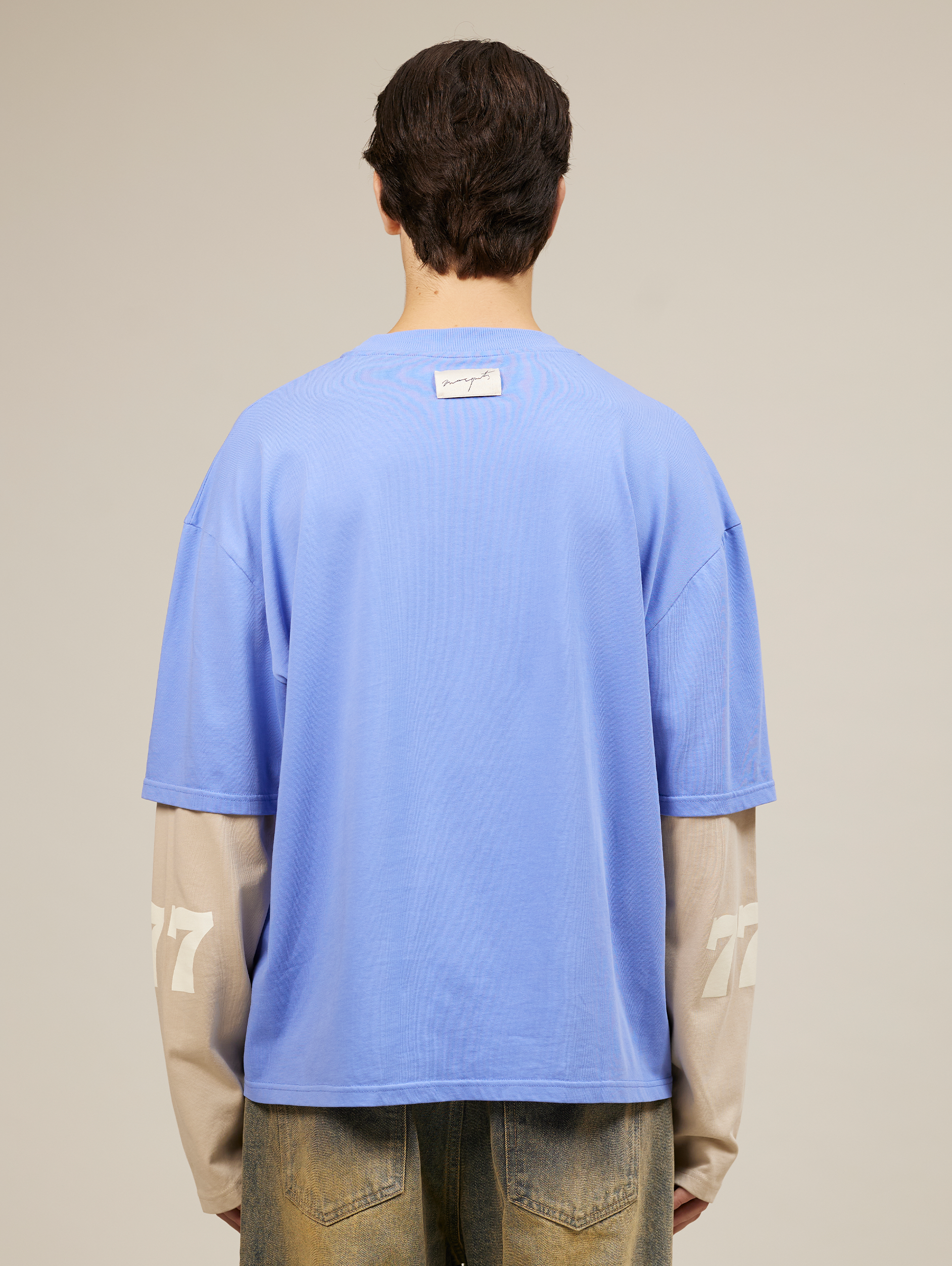 LAYERED LOOK T-SHIRT WITH SUPERIOR SCREEN PRINT DESIGN