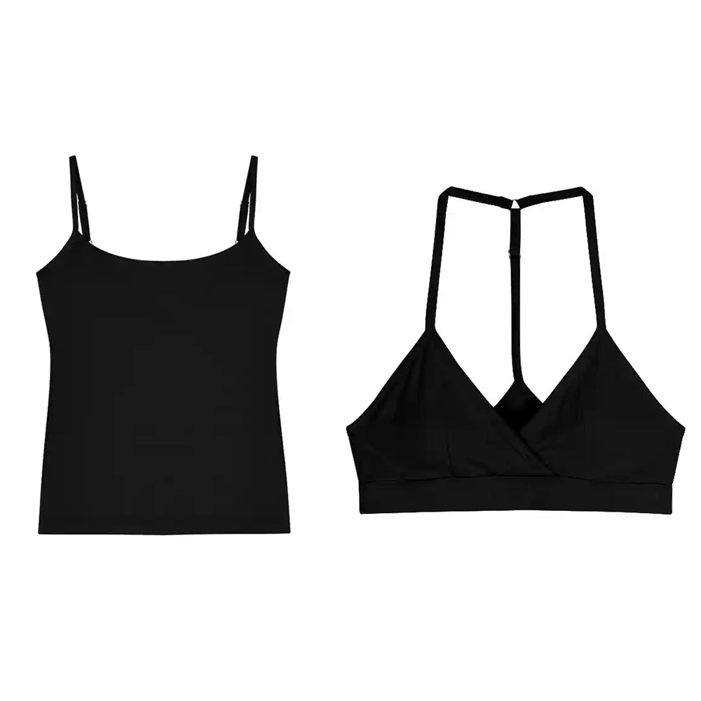 LAYERED TANK TOP BLUE PINK SOFT GIRL BRA BUST MEASUREMENT RANGES