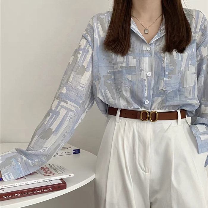 LEATHER BELT WITH GOLD DOUBLE-RING BUCKLE FOR MEN AND WOMEN