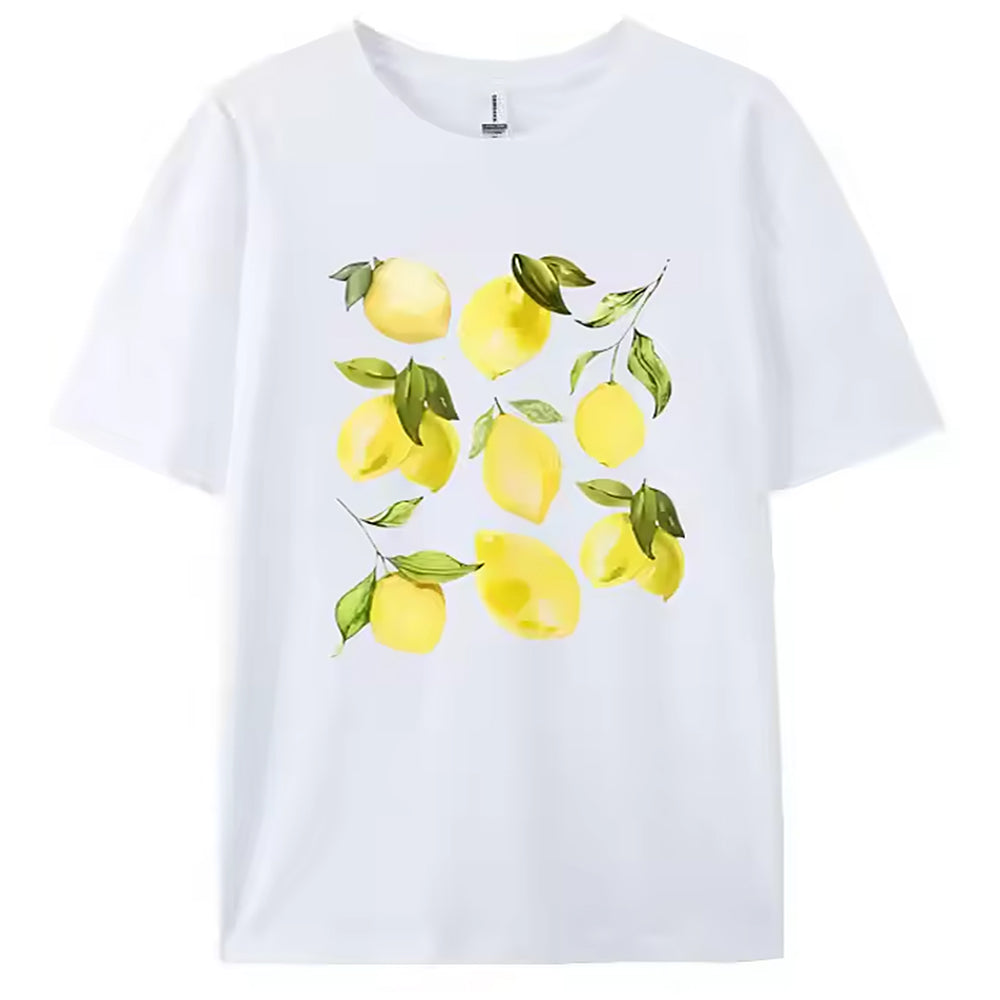 LEMON PRINT OVERSIZED T-SHIRT: CITRUS TEE