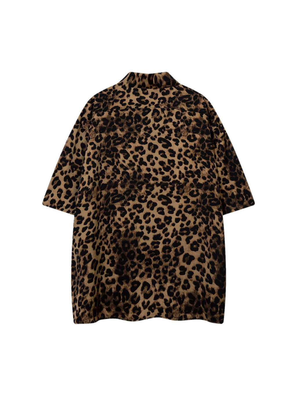 LEOPARD-PRINT SHORT SLEEVE RELAXED FIT SHIRT