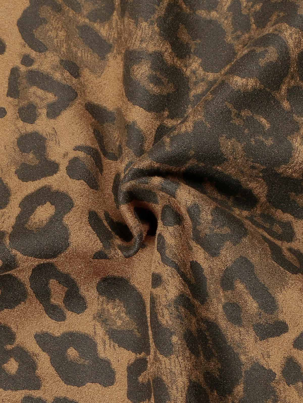 LEOPARD PRINT TRACK JACKET WITH LONG SLEEVE AND STAND COLLAR