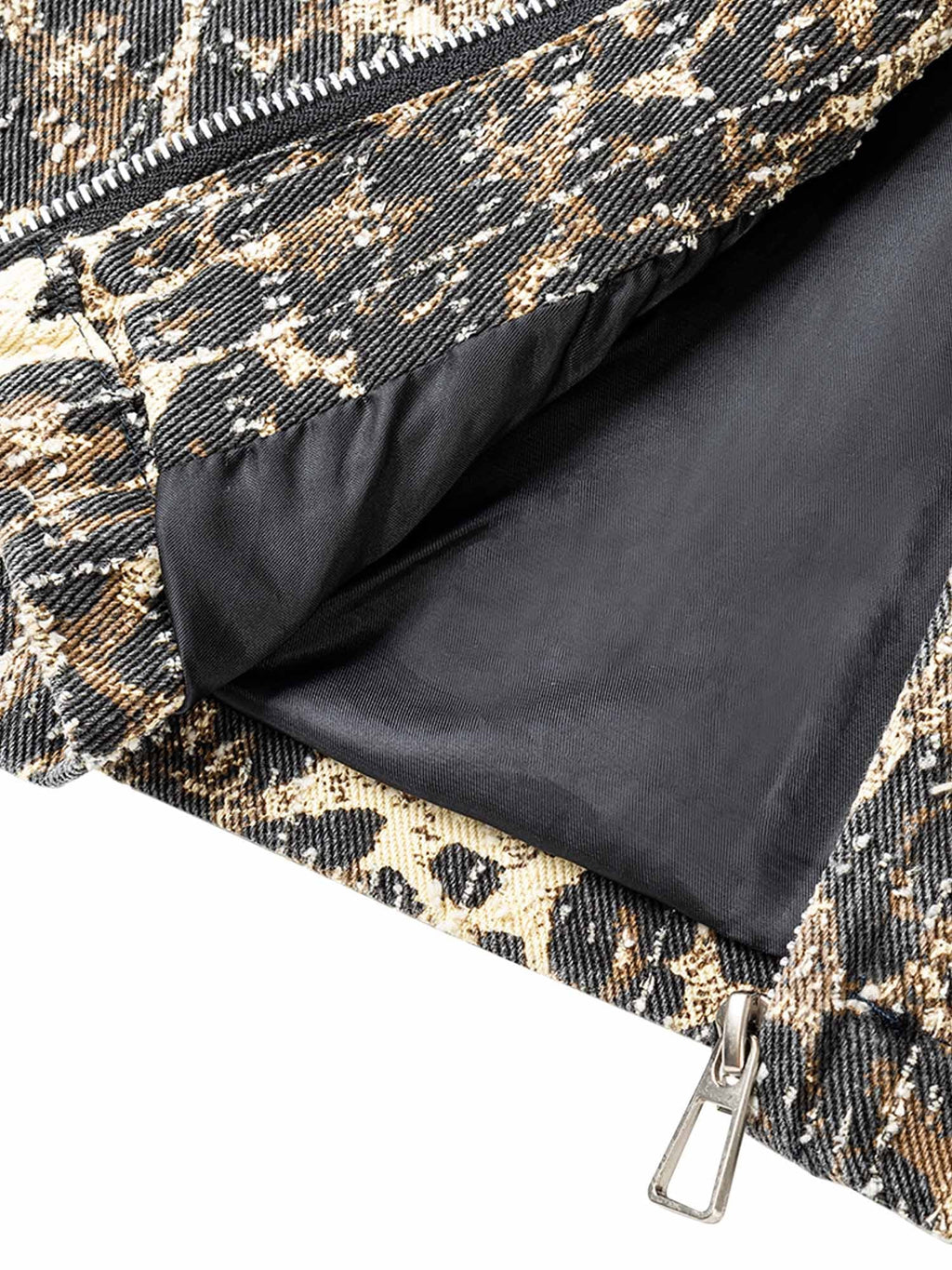 LEOPARD PRINTED DENIM JACKET - RETRO LEOPARD PRINTED DESIGN