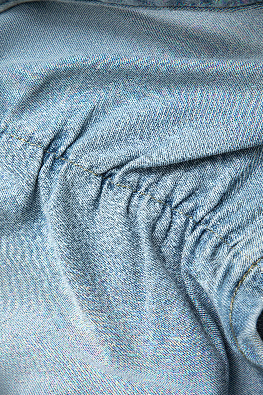 LIGHT BLUE DENIM CARGO SKIRT WITH STRAPS - DENIM CARGO SKIRT