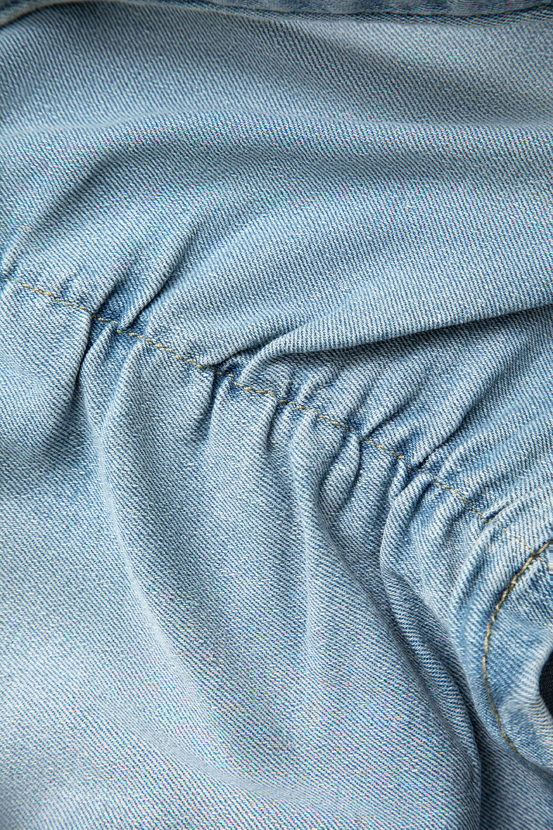 LIGHT BLUE DENIM CARGO SKIRT WITH STRAPS - DENIM CARGO SKIRT