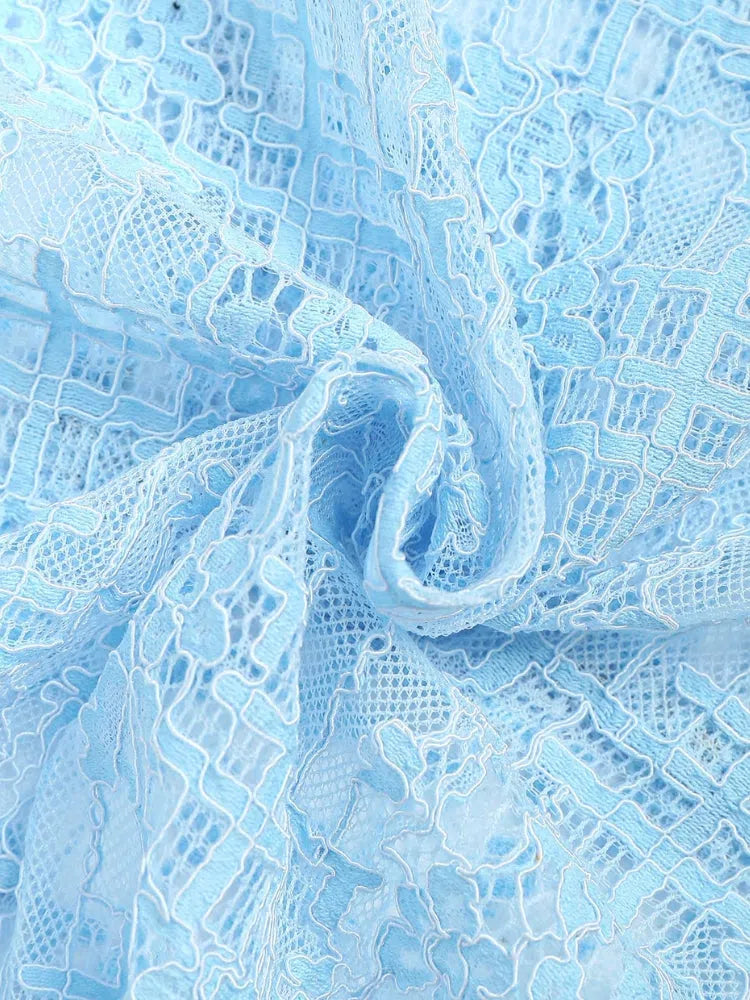 LIGHT BLUE PATTERNED SHORT-SLEEVE SHIRT - CETTE CHEMISE POUR TOUTES LES OCCASIONS