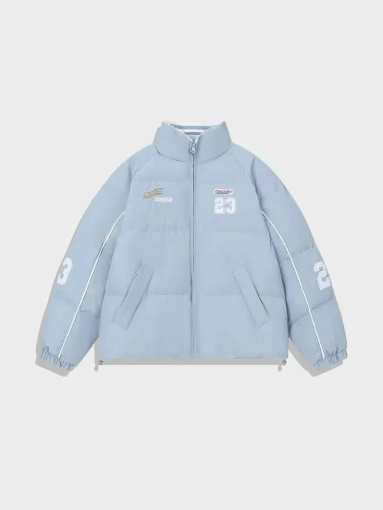 LIGHT BLUE PUFFER JACKET - WINTER PUFFER FOR COLD WEATHER