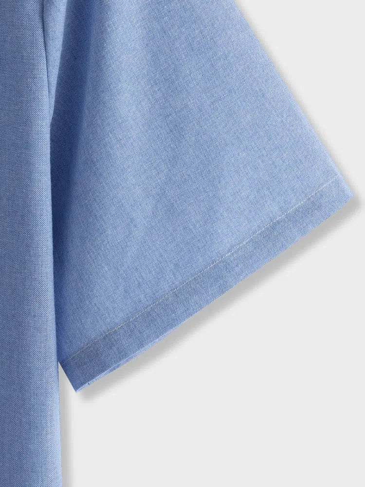 LIGHT BLUE SHORT-SLEEVED BUTTON-DOWN SHIRT FÜR JEDEN TAG CASUAL ELEGANCE